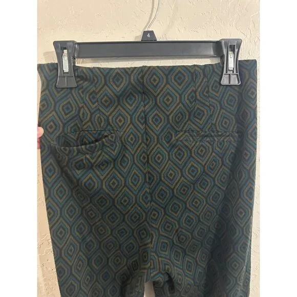 Free People Green Geometric Pants - Picture 11 of 12